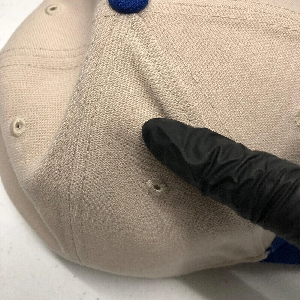 Buffalo Bills Hat Cap Fitted Mens Medium Large Tan Blue NFL Football New Era
